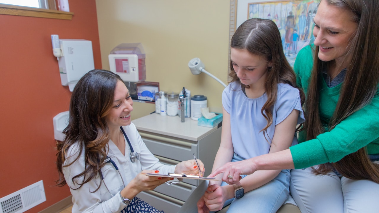 doctor and pediatric patient